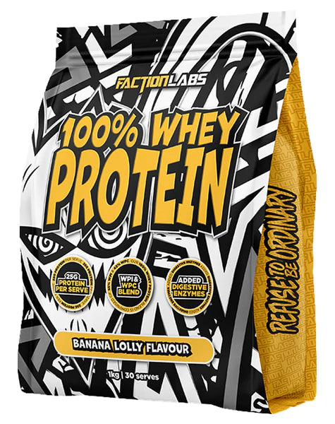 100% Whey Protein Banana Lolly by Faction Labs