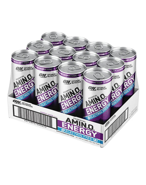 Essential Amino Energy + Electrolytes (Sparkling) RTD Groovy Grape 12pk by Optimum Nutrition