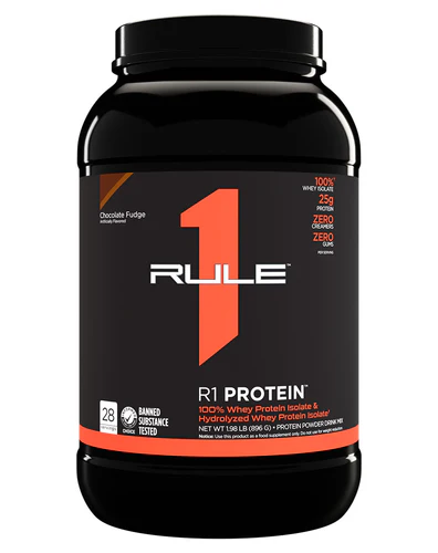 R1 Protein Isolate 2lb 28 Serves Chocolate Fudge by Rule One Proteins