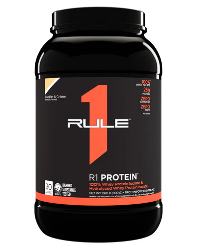 R1 Protein Isolate 2lb 30 Serves Cookies & Creme by Rule One Proteins