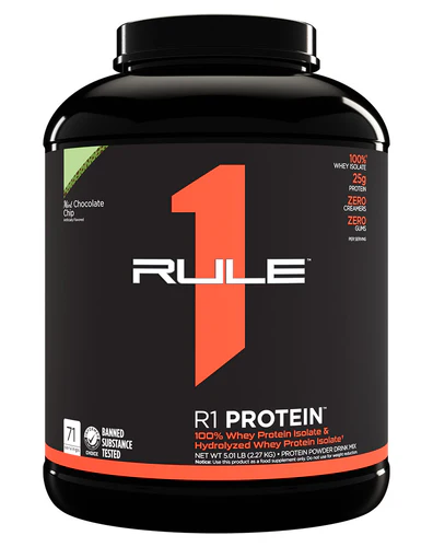 R1 Protein Isolate 5lb 71 Serves Mint Chocolate by Rule One Proteins